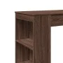 Mesa alta bar con estantes marrón roble 95x47x103,5 cm de , Mesas de cocina y de comedor - Ref: Foro24-854388, Precio: 84,75 ...