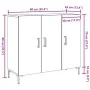 Aparador de madera de ingeniería envejecido 90x34x80 cm de , Aparadores - Ref: Foro24-857314, Precio: 91,94 €, Descuento: %