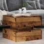 Aged wood coffee table with LED lights 50x50x40 cm by , Coffee table - Ref: Foro24-857716, Price: 70,89 €, Discount: %