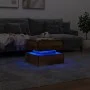 Aged wood coffee table with LED lights 50x50x40 cm by , Coffee table - Ref: Foro24-857716, Price: 70,89 €, Discount: %