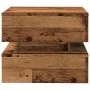Aged wood coffee table with LED lights 50x50x40 cm by , Coffee table - Ref: Foro24-857716, Price: 70,89 €, Discount: %