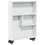 Carrito de almacenaje estrecho madera blanco 48x13x68 cm de , Librerías y estanterías - Ref: Foro24-855223, Precio: 51,44 €, ...