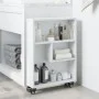 Carrito de almacenaje estrecho madera blanco 48x13x68 cm de , Librerías y estanterías - Ref: Foro24-855223, Precio: 51,44 €, ...