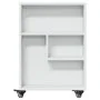 Carrito de almacenaje estrecho madera blanco 48x13x68 cm de , Librerías y estanterías - Ref: Foro24-855223, Precio: 51,44 €, ...
