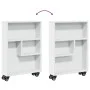 Carrito de almacenaje estrecho madera blanco 48x13x68 cm de , Librerías y estanterías - Ref: Foro24-855223, Precio: 51,44 €, ...