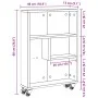 Carrito de almacenaje estrecho madera blanco 48x13x68 cm de , Librerías y estanterías - Ref: Foro24-855223, Precio: 51,44 €, ...
