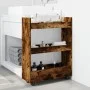 Narrow storage cart 3 levels smoked oak wood by , Kitchen and dining carts - Ref: Foro24-855254, Price: 48,18 €, Discount: %
