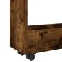Narrow storage cart 3 levels smoked oak wood by , Kitchen and dining carts - Ref: Foro24-855254, Price: 48,18 €, Discount: %