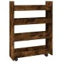 Narrow storage cart 4 levels smoked oak wood by , Kitchen and dining carts - Ref: Foro24-855263, Price: 57,72 €, Discount: %