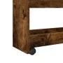 Narrow storage cart 4 levels smoked oak wood by , Kitchen and dining carts - Ref: Foro24-855263, Price: 57,72 €, Discount: %