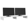 Soporte de pantalla madera ingeniería blanco 100x27x10 cm de , Bases y elevadores para ordenadores - Ref: Foro24-854652, Prec...