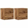 Mesitas de noche 2 uds madera ingeniería envejecida 40x30x40 cm de , Mesitas de noche - Ref: Foro24-855925, Precio: 65,55 €, ...