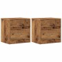 Mesitas de noche 2 uds madera ingeniería envejecida 40x30x40 cm de , Mesitas de noche - Ref: Foro24-855925, Precio: 66,57 €, ...