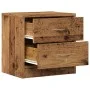 Mesitas de noche 2 uds madera ingeniería envejecida 40x30x40 cm de , Mesitas de noche - Ref: Foro24-855925, Precio: 65,55 €, ...