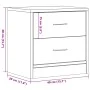 Mesitas de noche 2 uds madera ingeniería envejecida 40x30x40 cm de , Mesitas de noche - Ref: Foro24-855925, Precio: 65,55 €, ...