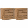 Mesitas noche 2 uds madera ingeniería marrón roble 40x30x40 cm de , Mesitas de noche - Ref: Foro24-855927, Precio: 79,63 €, D...