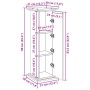 Pedestal expositor con almacenaje gris Sonoma 31x30x90 cm de , Soportes para macetas - Ref: Foro24-854612, Precio: 67,55 €, D...