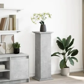 Pedestal expositor con almacenaje gris hormigón 31x30x90 cm de , Soportes para macetas - Ref: Foro24-854610, Precio: 65,22 €,...