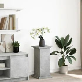 Pedestal expositor con almacenaje gris hormigón 31x30x60 cm de , Soportes para macetas - Ref: Foro24-854619, Precio: 47,73 €,...