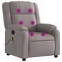 Sillón de masaje reclinable de tela gris taupé de , Sillones - Ref: Foro24-373556, Precio: 260,97 €, Descuento: %