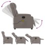 Sillón de masaje reclinable de tela gris taupé de , Sillones - Ref: Foro24-373556, Precio: 260,97 €, Descuento: %