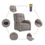 Sillón de masaje reclinable de tela gris taupé de , Sillones - Ref: Foro24-373556, Precio: 260,97 €, Descuento: %