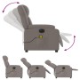 Sillón reclinable de masaje eléctrico tela gris taupe de , Sillones - Ref: Foro24-3205198, Precio: 293,93 €, Descuento: %