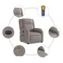 Elektrischer Massage-Fernsehsessel in Grau-Taupe-Stoff von , Sessel - Ref: Foro24-3205198, Preis: 312,89 €, Rabatt: %
