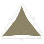 Toldo de vela triangular tela Oxford beige 3x3x3 m de vidaXL, Sombrillas - Ref: Foro24-135170, Precio: 23,23 €, Descuento: %