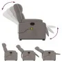 Sillón reclinable de masaje elevable tela gris taupé de , Sillones - Ref: Foro24-3205222, Precio: 352,16 €, Descuento: %