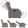 Sillón reclinable de masaje elevable tela gris taupé de , Sillones - Ref: Foro24-3205222, Precio: 313,70 €, Descuento: %