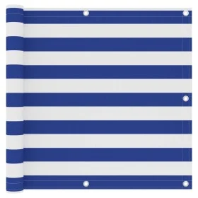 Toldo para balcón tela oxford blanco y azul 90x500 cm de vidaXL, Sombrillas - Ref: Foro24-134918, Precio: 23,76 €, Descuento: %