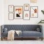 Sofá Chesterfield 3 plazas con cojines terciopelo gris oscuro de , Sofás - Ref: Foro24-372694, Precio: 332,06 €, Descuento: %