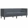 Sofá Chesterfield 3 plazas con cojines terciopelo gris oscuro de , Sofás - Ref: Foro24-372694, Precio: 332,06 €, Descuento: %