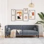 Sofá Chesterfield 3 plazas con cojines terciopelo gris oscuro de , Sofás - Ref: Foro24-372694, Precio: 332,06 €, Descuento: %