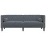 Sofá Chesterfield 3 plazas con cojines terciopelo gris oscuro de , Sofás - Ref: Foro24-372694, Precio: 332,06 €, Descuento: %