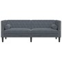 Sofá Chesterfield 3 plazas con cojines terciopelo gris oscuro de , Sofás - Ref: Foro24-372694, Precio: 254,33 €, Descuento: %