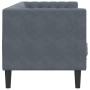 Sofá Chesterfield 3 plazas con cojines terciopelo gris oscuro de , Sofás - Ref: Foro24-372694, Precio: 254,33 €, Descuento: %