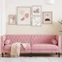 Sofá Chesterfield 3 plazas con cojines terciopelo rosa de , Sofás - Ref: Foro24-372696, Precio: 350,42 €, Descuento: %