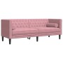Sofá Chesterfield 3 plazas con cojines terciopelo rosa de , Sofás - Ref: Foro24-372696, Precio: 311,35 €, Descuento: %