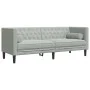 Set sofás Chesterfield con cojines 3 pzas terciopelo gris claro de , Sofás - Ref: Foro24-3209281, Precio: 699,72 €, Descuento: %