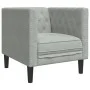 Set sofás Chesterfield con cojines 3 pzas terciopelo gris claro de , Sofás - Ref: Foro24-3209281, Precio: 699,72 €, Descuento: %
