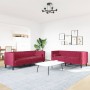 Set sofás Chesterfield con cojines 2 pzas terciopelo rojo tinto de , Sofás - Ref: Foro24-3209295, Precio: 584,32 €, Descuento: %
