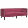 Set sofás Chesterfield con cojines 2 pzas terciopelo rojo tinto de , Sofás - Ref: Foro24-3209295, Precio: 584,32 €, Descuento: %