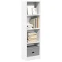 Estantería de madera de ingeniería blanca 40x24x143 cm de , Librerías y estanterías - Ref: Foro24-857783, Precio: 43,43 €, De...