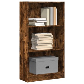 Estantería madera de ingeniería roble ahumado 60x24x109 cm de , Librerías y estanterías - Ref: Foro24-857807, Precio: 41,88 €...