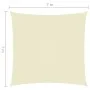 Toldo de vela cuadrado tela Oxford color crema 7x7 m de vidaXL, Sombrillas - Ref: Foro24-135198, Precio: 131,06 €, Descuento: %