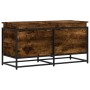 Caja de almacenaje con tapa madera roble ahumado 100x40x51,5 cm de , Cestas para almacenaje - Ref: Foro24-848806, Precio: 76,...