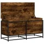 Caja de almacenaje con tapa madera roble ahumado 100x40x51,5 cm de , Cestas para almacenaje - Ref: Foro24-848806, Precio: 76,...