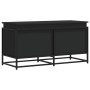 Caja almacenaje con tapa madera ingeniería negro 100x40x51,5 cm de , Cestas para almacenaje - Ref: Foro24-848804, Precio: 87,...